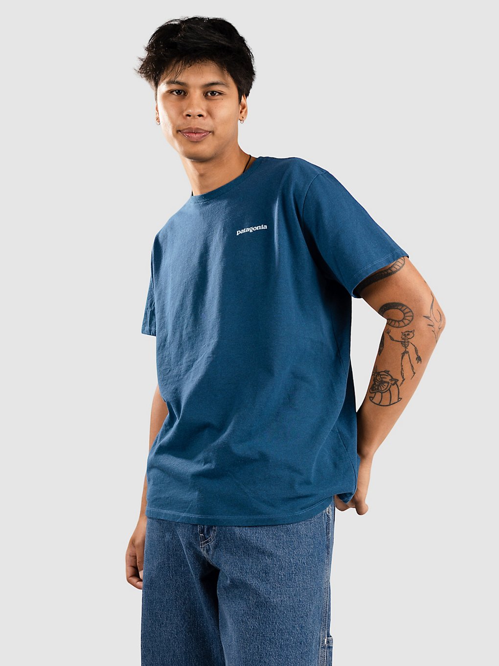 Patagonia Fitz Roy Icon Responsibili T-Shirt wavy blue kaufen