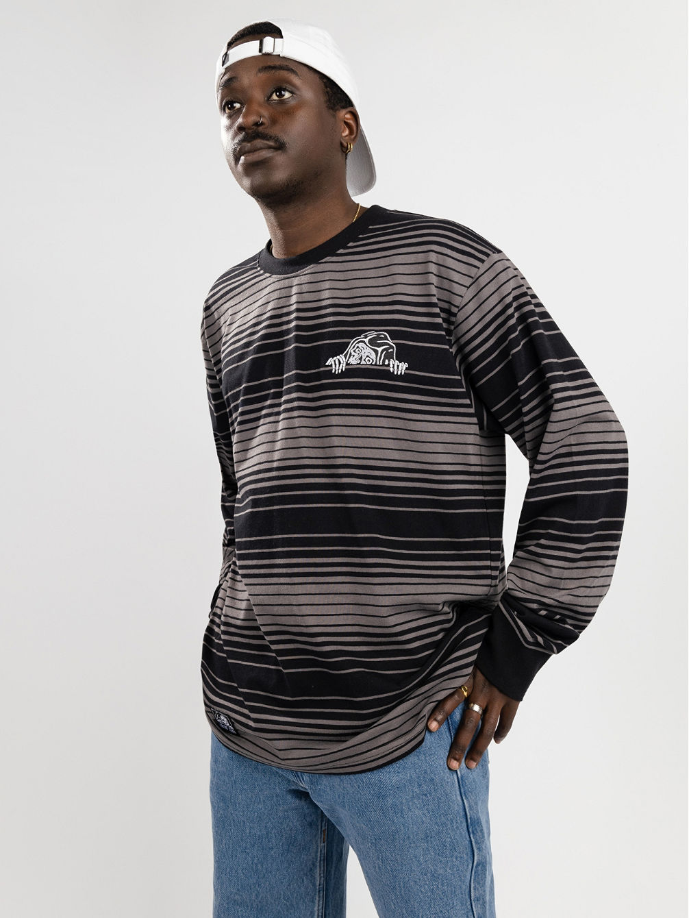 Hombre Stripe Longsleeve T-Shirt Lang&aelig;rmet t-shirt