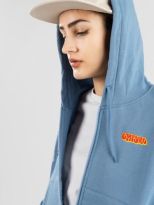 Empyre Zuri Skate Blue Crop Zip Hoodie