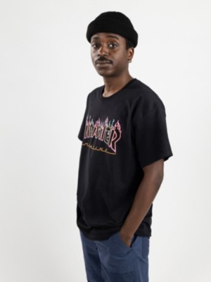 Thrasher Double Flame Neon T-shirt