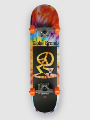 Photos - Skateboard GLOBE Peace Man Mid 7.6" Complete black 
