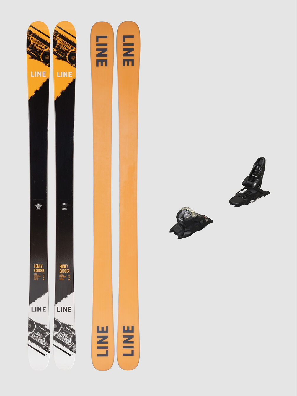 Honey Badger 92mm 155 + Squire 11 2023 Conjunto de Skis