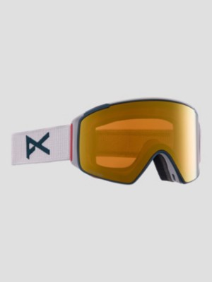 Photos - Ski Goggles ANON M4s Cylindrical Warm Grey  Gogg perceive sun bronze (+Bonus Lens)