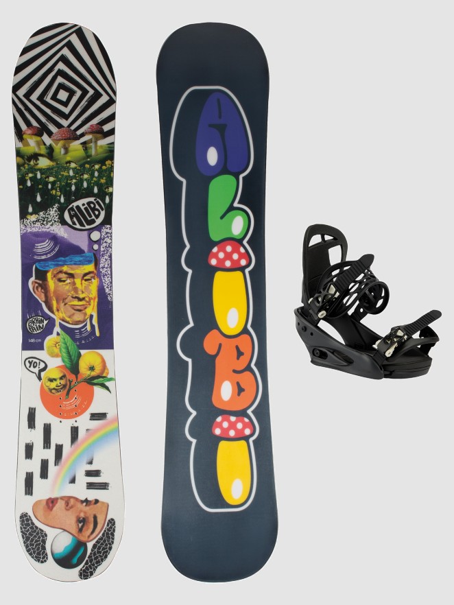 Alibi Snowboards Brain Rain 140 + Burton Freestyle S 2023 Zestaw snowboardowy