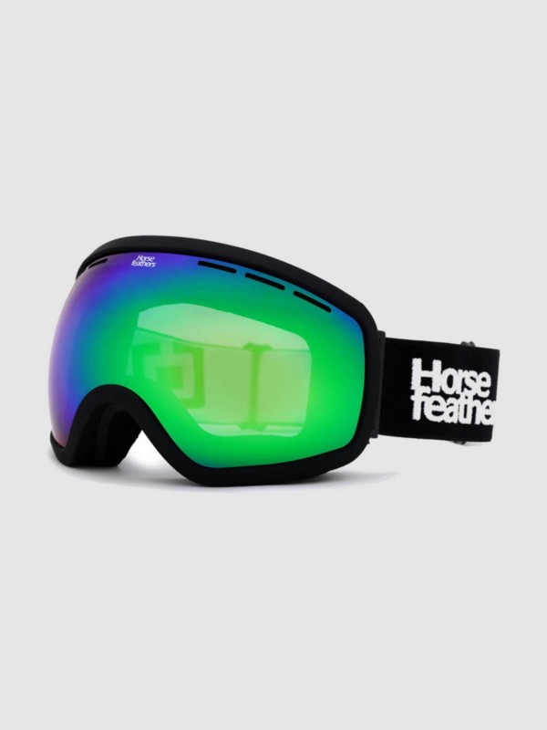 Horsefeathers Knox Black (+Bonus Lens) incl Case Goggle mirror green