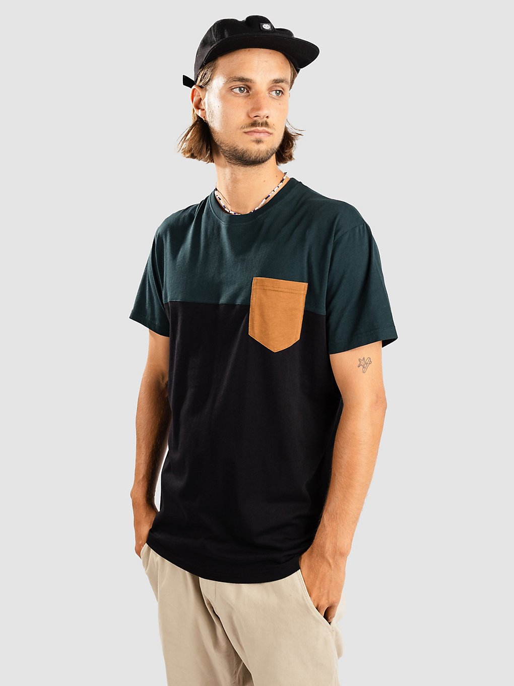 Iriedaily Block Pocket 2 T-Shirt green black kaufen