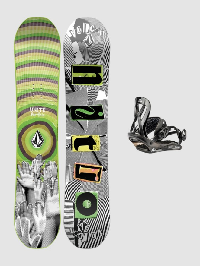 Nitro Ripper X Volcom 116 + Charger Mini 2023 Snowboardpakke