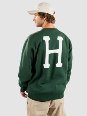 HUF Essentials Classic H Crew Sweater forest green kaufen