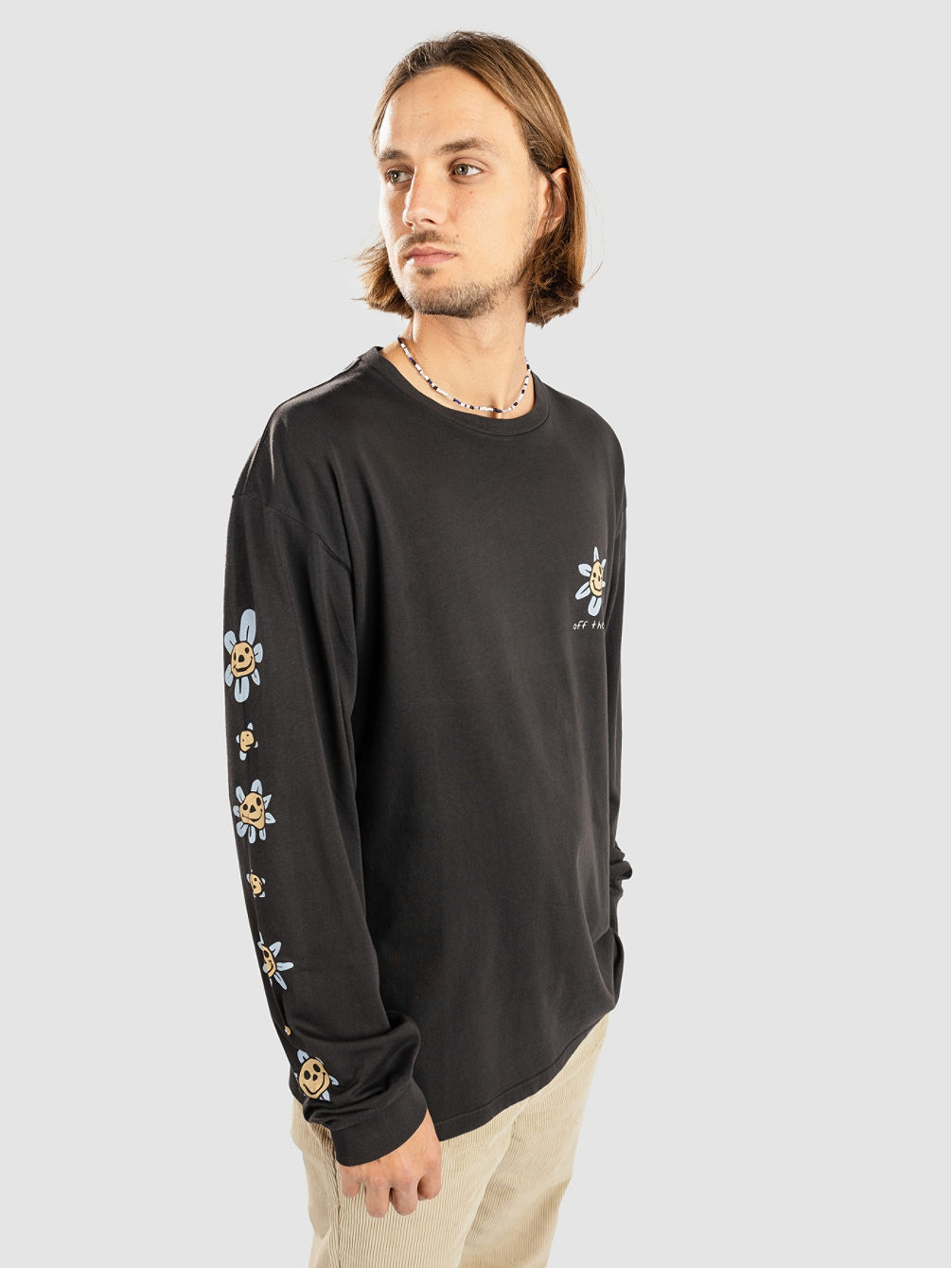 Trippy Grin Floral Long Sleeve T-Shirt