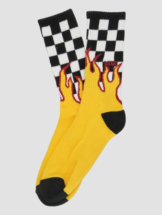 Vans Flame Check Crew (6.5-9) Calcetines