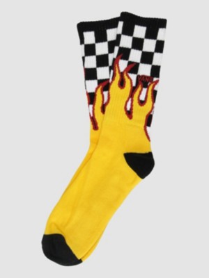 Vans Flame Check Crew (9.5-13) Sokker