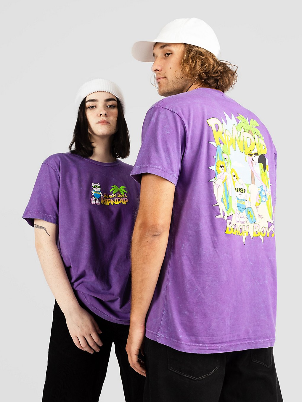 RIPNDIP Beach Boys T-Shirt purple mineral wash kaufen