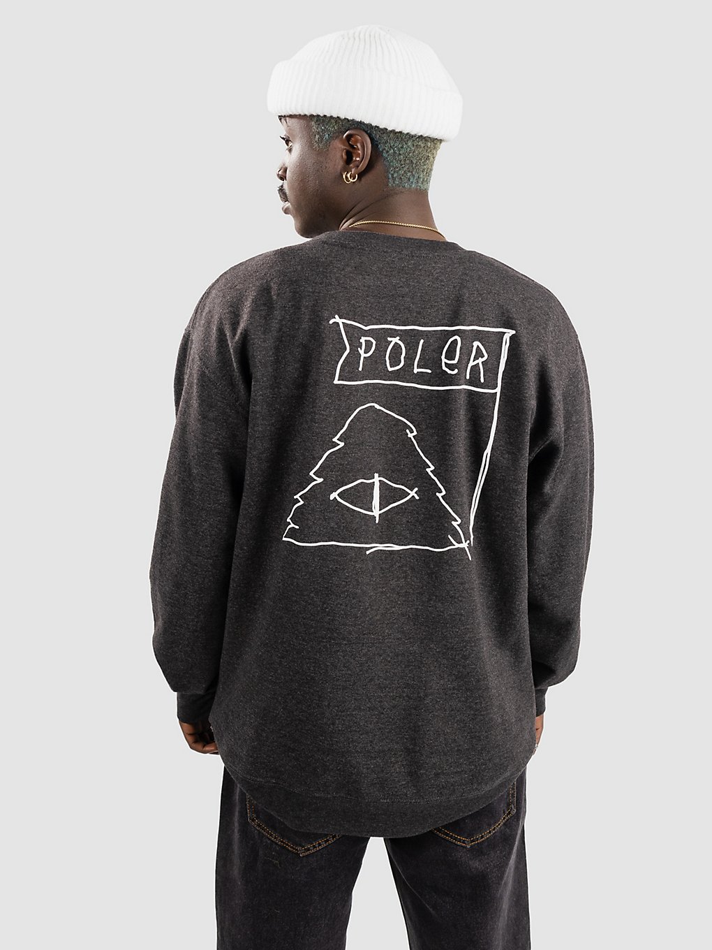 Poler Scribble Crew Sweater charcoal heather kaufen