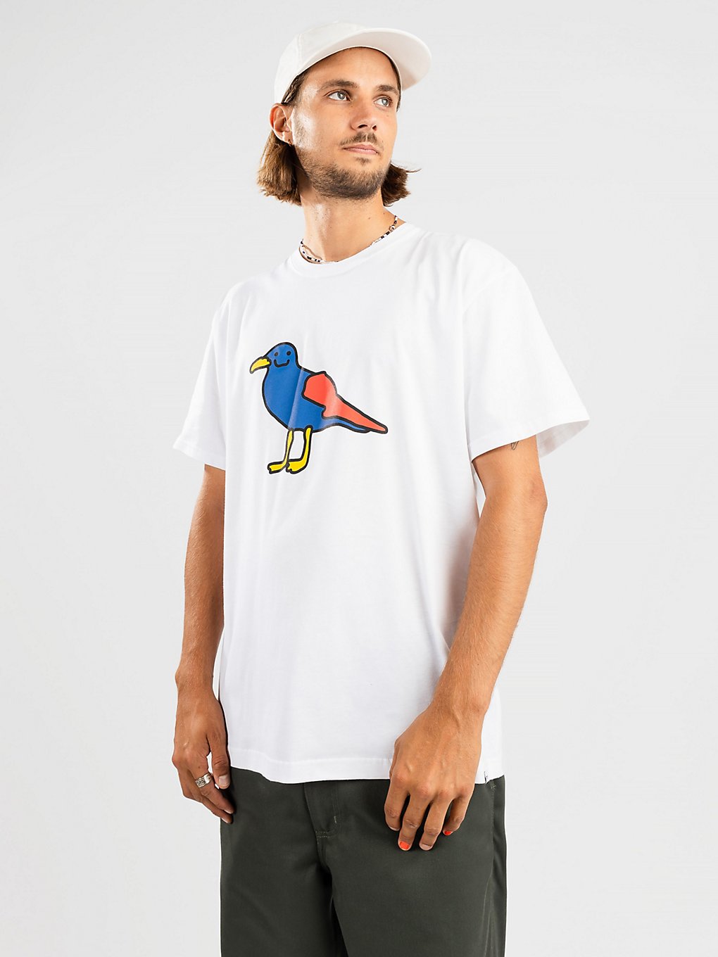 Cleptomanicx Smile Gull T-Shirt white kaufen