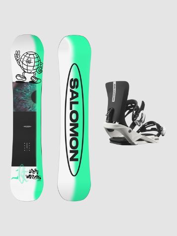 Salomon Sleepwalker Grom 133 + Rhythm Jr S 2023 Set da Snowboard