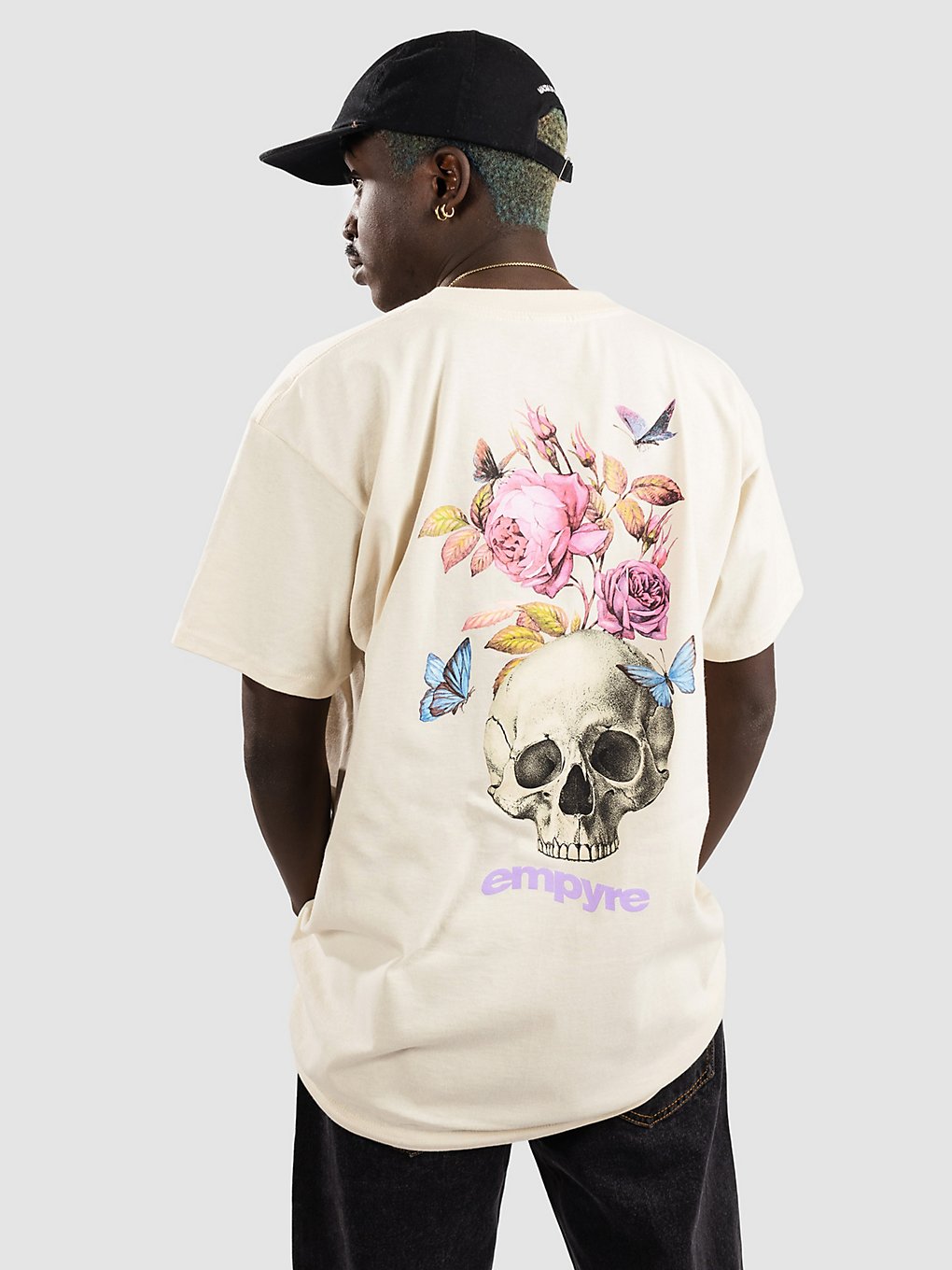 Empyre Botanical Skull T-Shirt cream kaufen