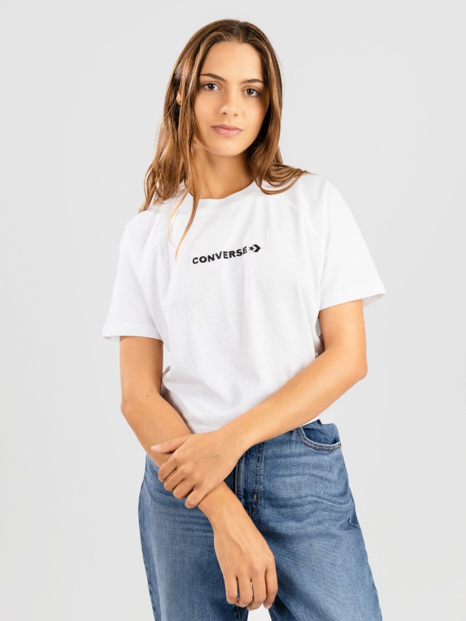 Converse Cf Strip Wordmark Slim Crop T-Shirt