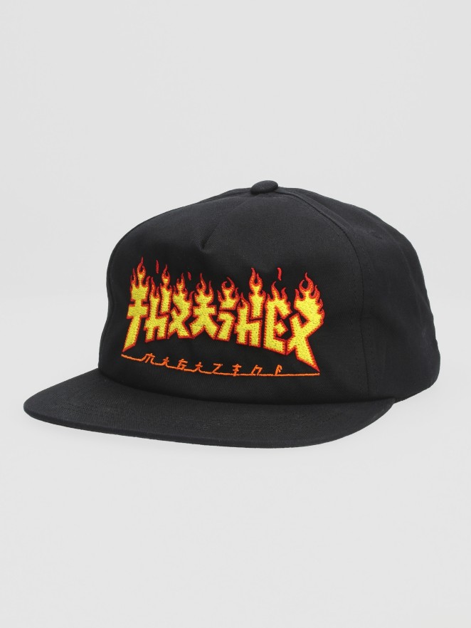 Thrasher Godzilla Flame Snapback Cap