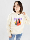 Thrasher Roja Logo Felpa con Cappuccio