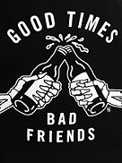 Good Times Bad Friends Hoodie med Dragkedja