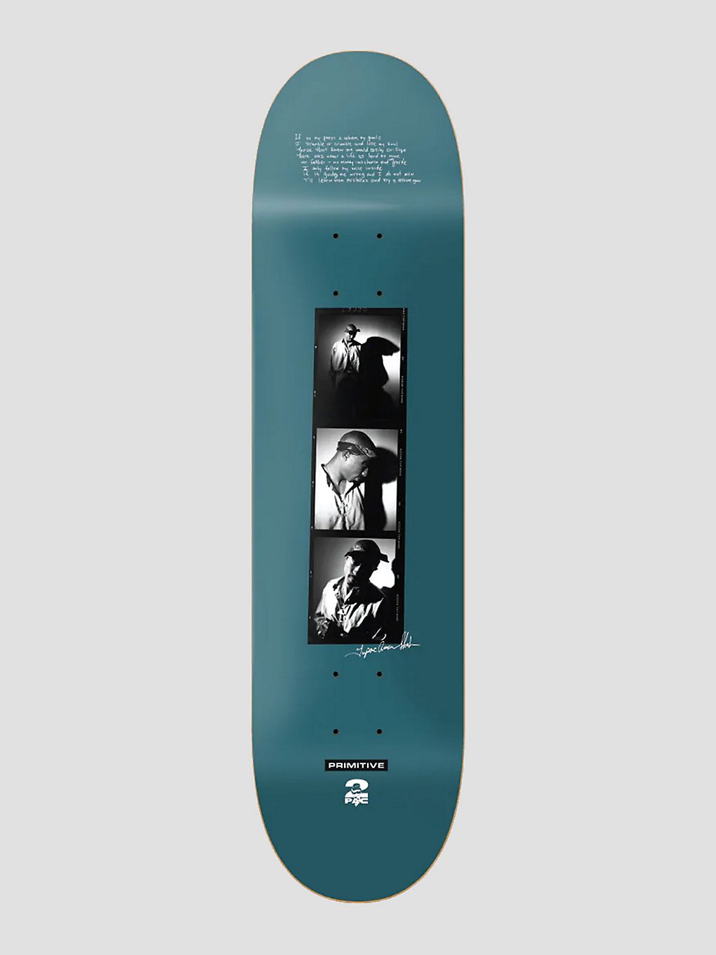 Primitive X Tupac Shadows 8.125" Skateboard Deck teal kaufen