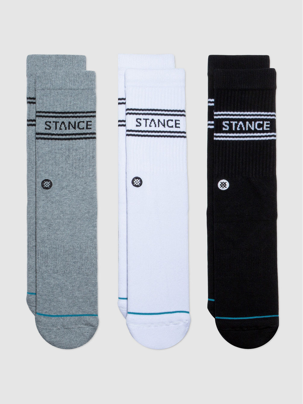 Basic 3 Pack Crew Chaussettes