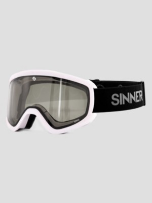 Photos - Ski Goggles Sinner Estes Matte White Goggle double smoke 