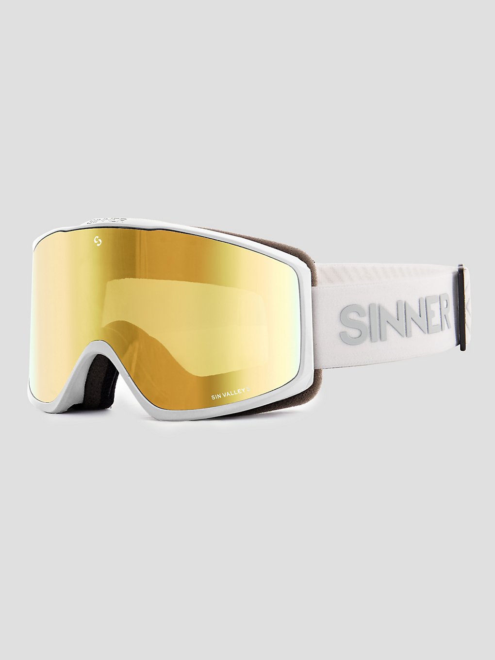 Sinner Sin Valley S Matte White (+Bonus Lens) Goggle double gold oil + double kaufen