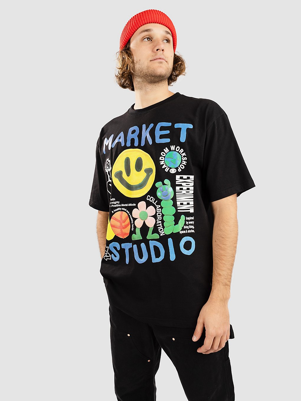 Market Smiley Collage T-Shirt black kaufen