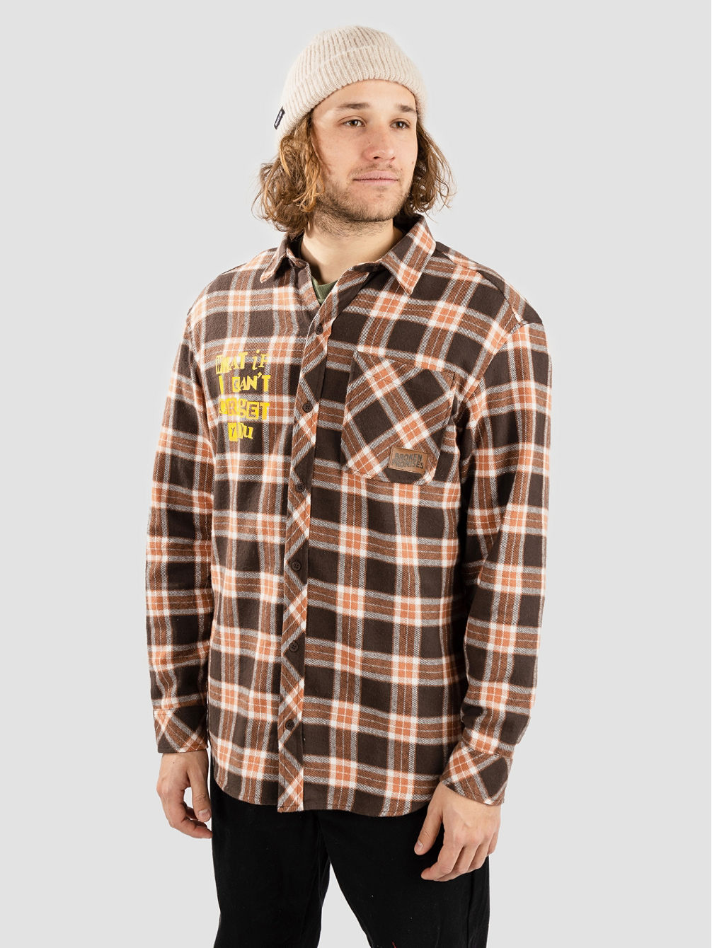 Forget You Printed Flannel Paita