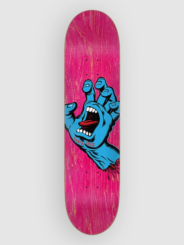 Santa Cruz Screaming Hand 7.8" Skateboard Deck pink