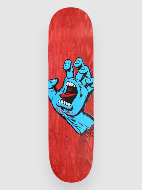 Santa Cruz Screaming Hand 8.0" Skateboard Deck red