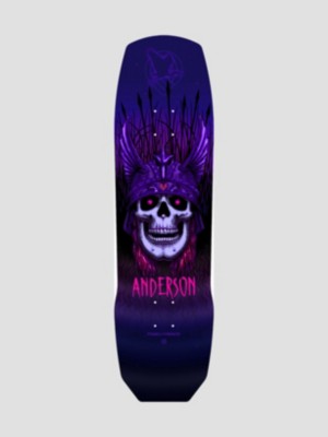 Powell Peralta Andy Anderson Heron Skull 8.45 Skateboard Deck purple