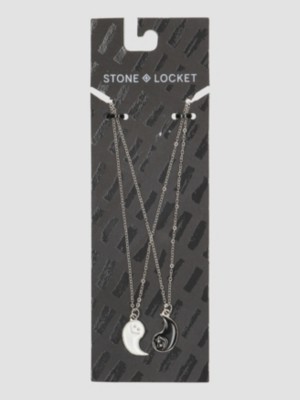 Stone and Locket Happy Yin-Yang Bff Kette