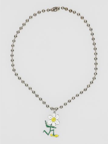 Stone and Locket Daisy Skater Collier