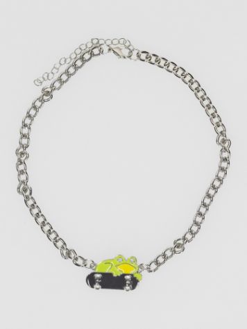 Stone and Locket Frog Skater Collier