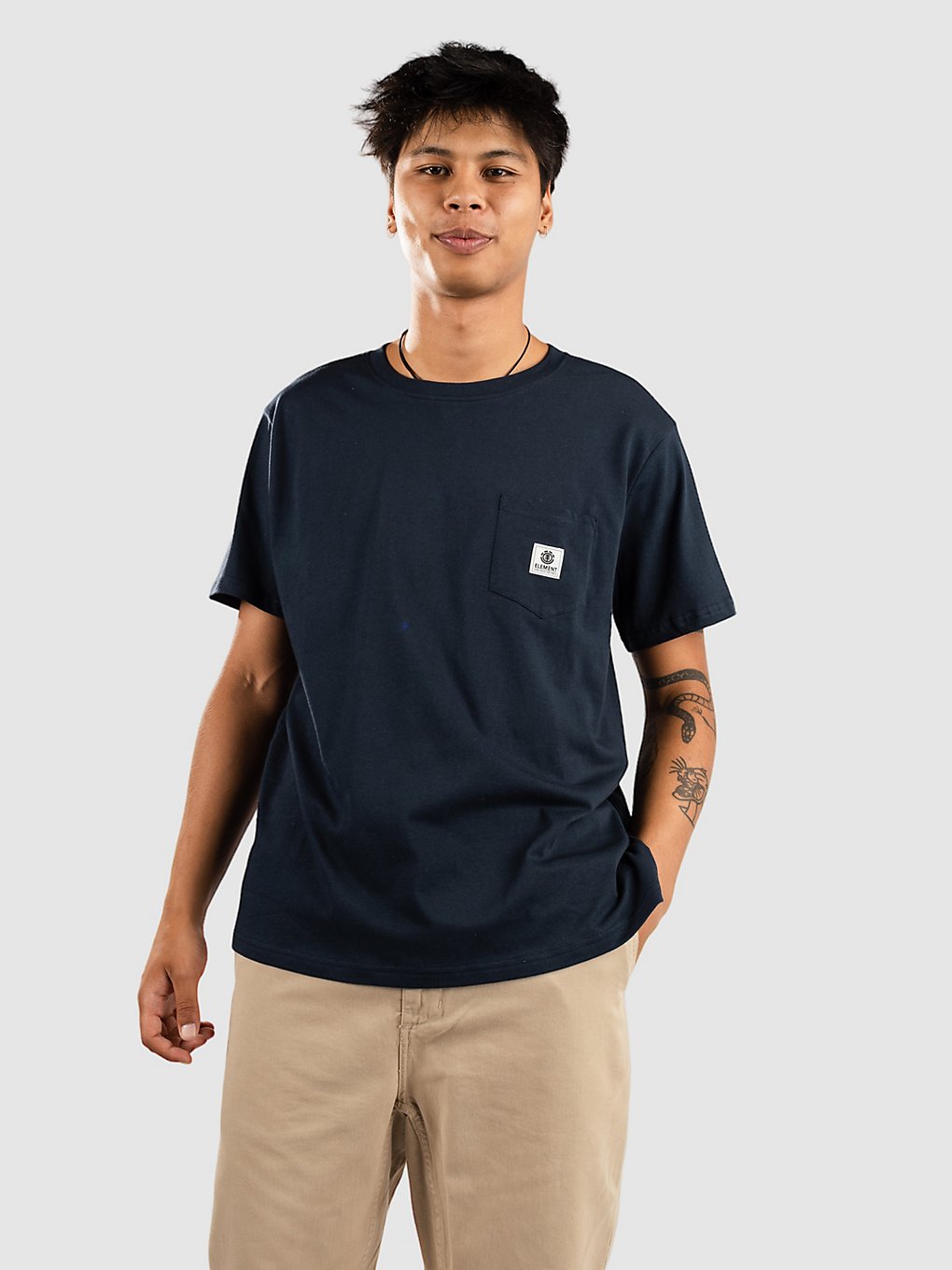 Element Basic Pocket Label T-Shirt eclipse navy kaufen