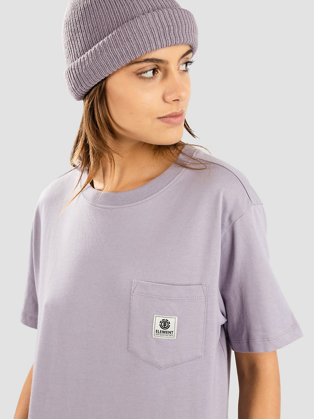 Element Basic Pocket Label T-Shirt lavender gray kaufen
