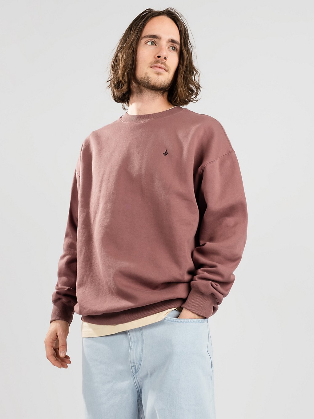Volcom Single Stone Crew Sweater bordeaux brown kaufen