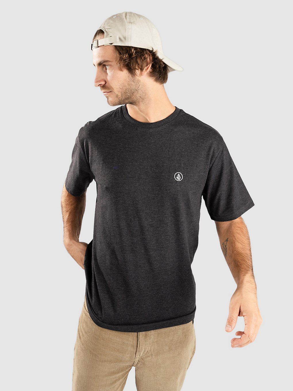Volcom Circle Blanks Hth T-Shirt heather black kaufen