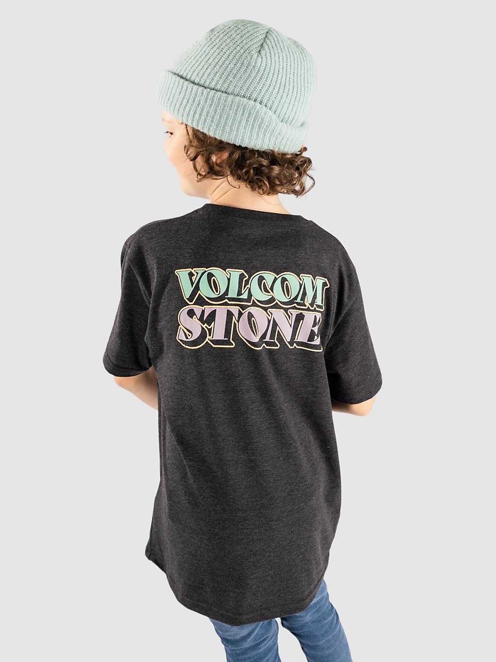 Volcom Stript T-Shirt heather black kaufen