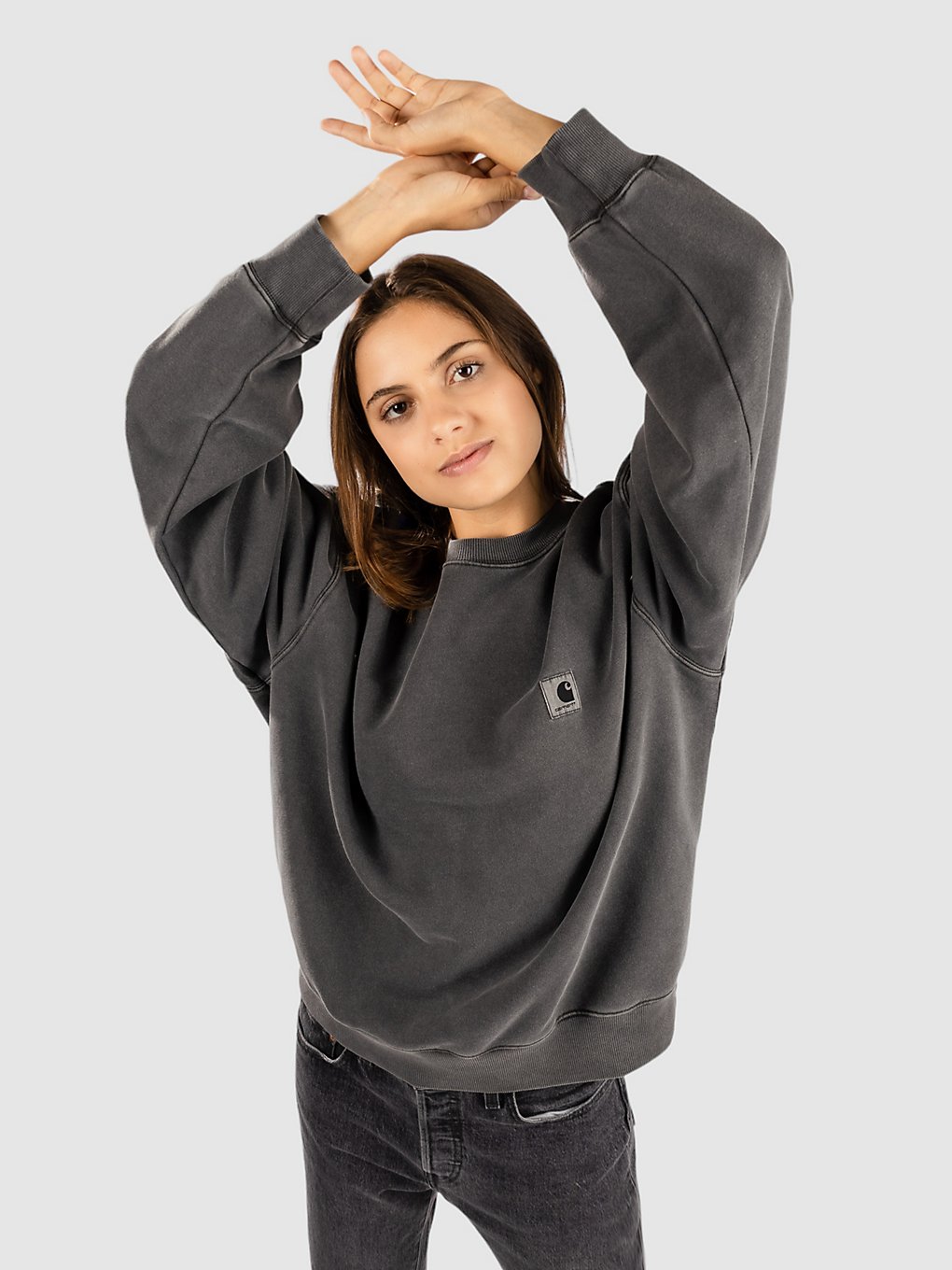 Carhartt WIP Nelson Sweater black garment dyed kaufen