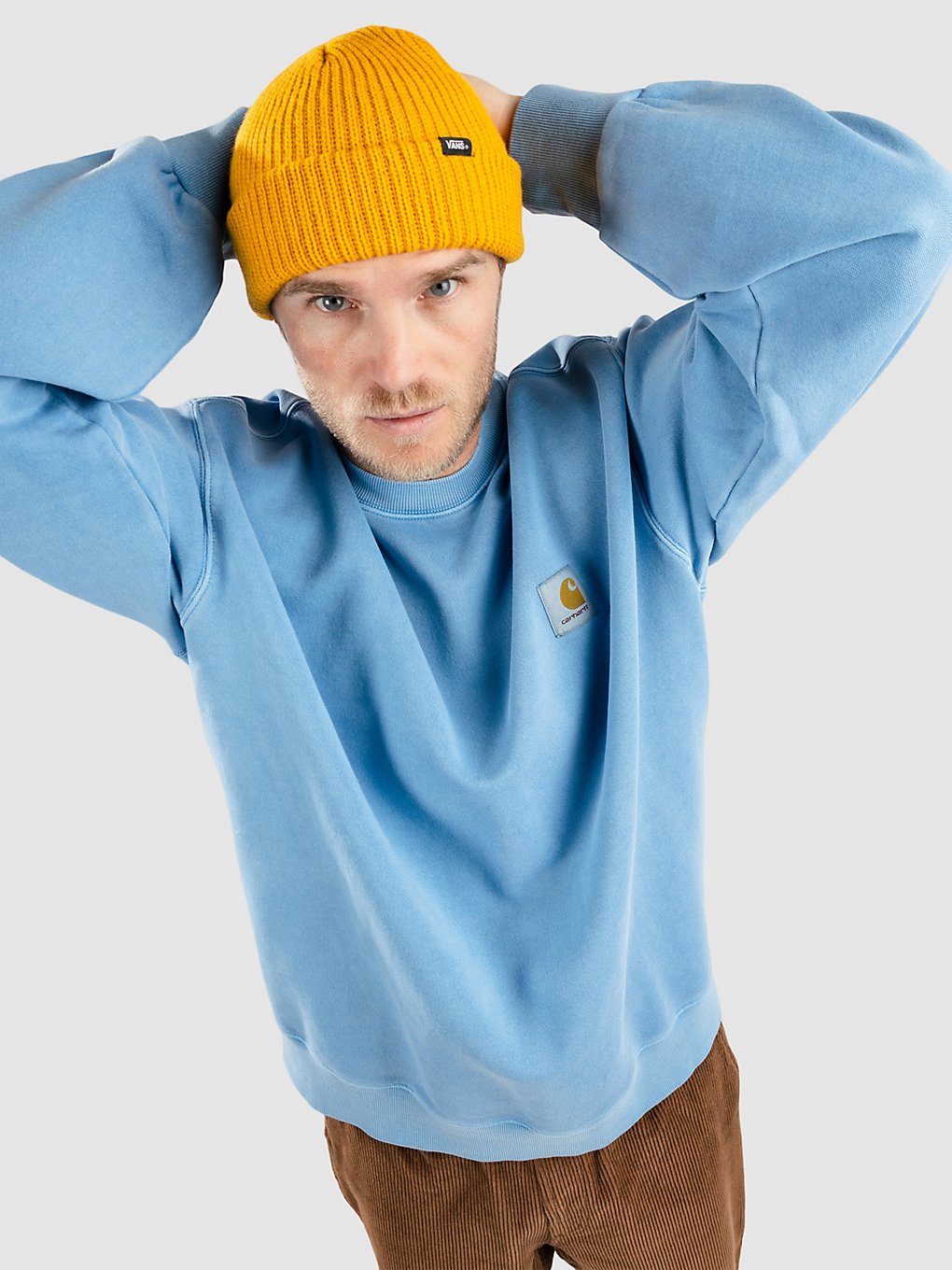 Carhartt WIP Nelson Sweater piscine garment dyed kaufen