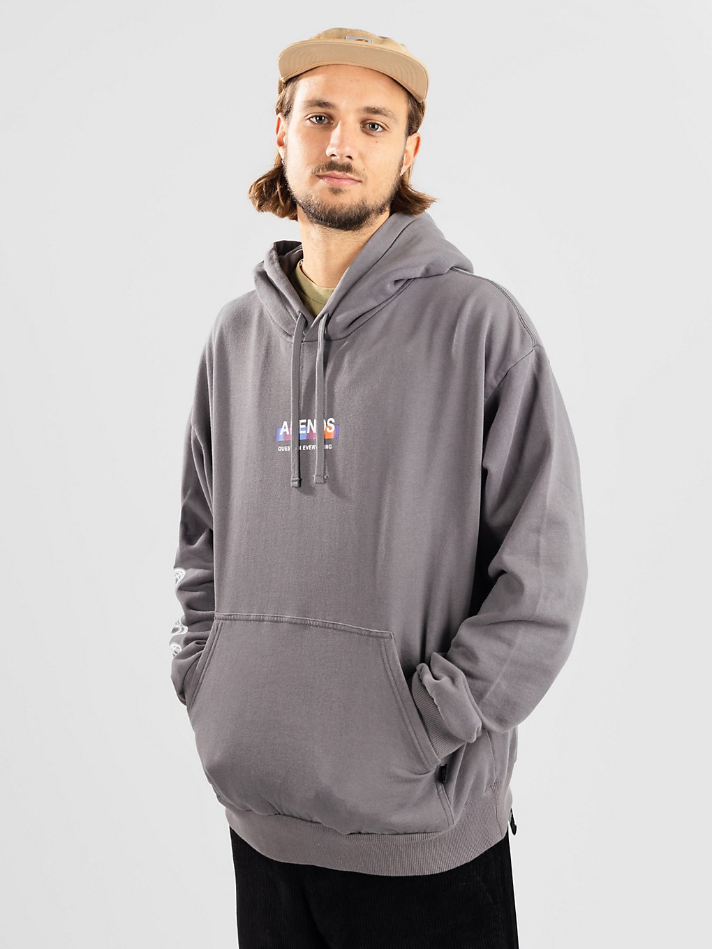Afends Question Everything Recycled Pull On Hoodie gunmetal kaufen