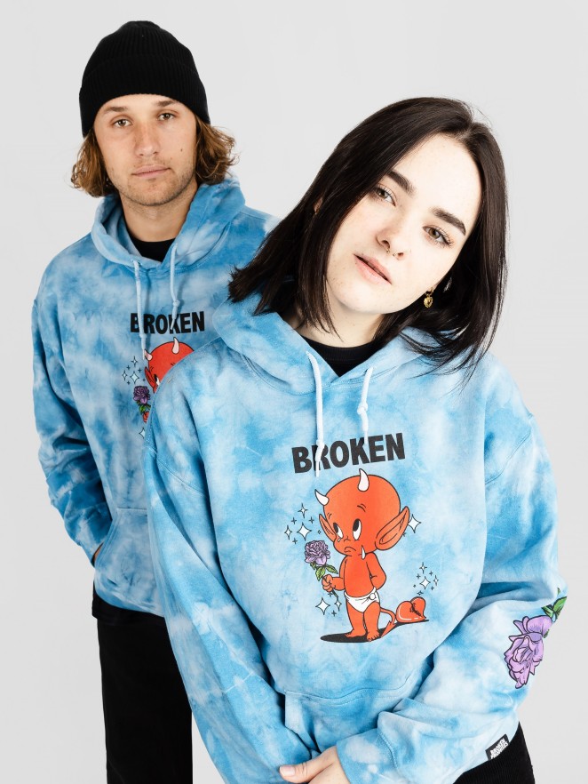 Broken Promises Sad Boy (Hot Stuff Tie Dye) Mikina s kapucí