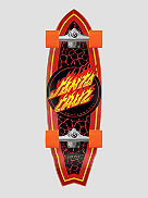 Flame Dot Shark Surf Skate Carver 9.8&amp;#034; Compl