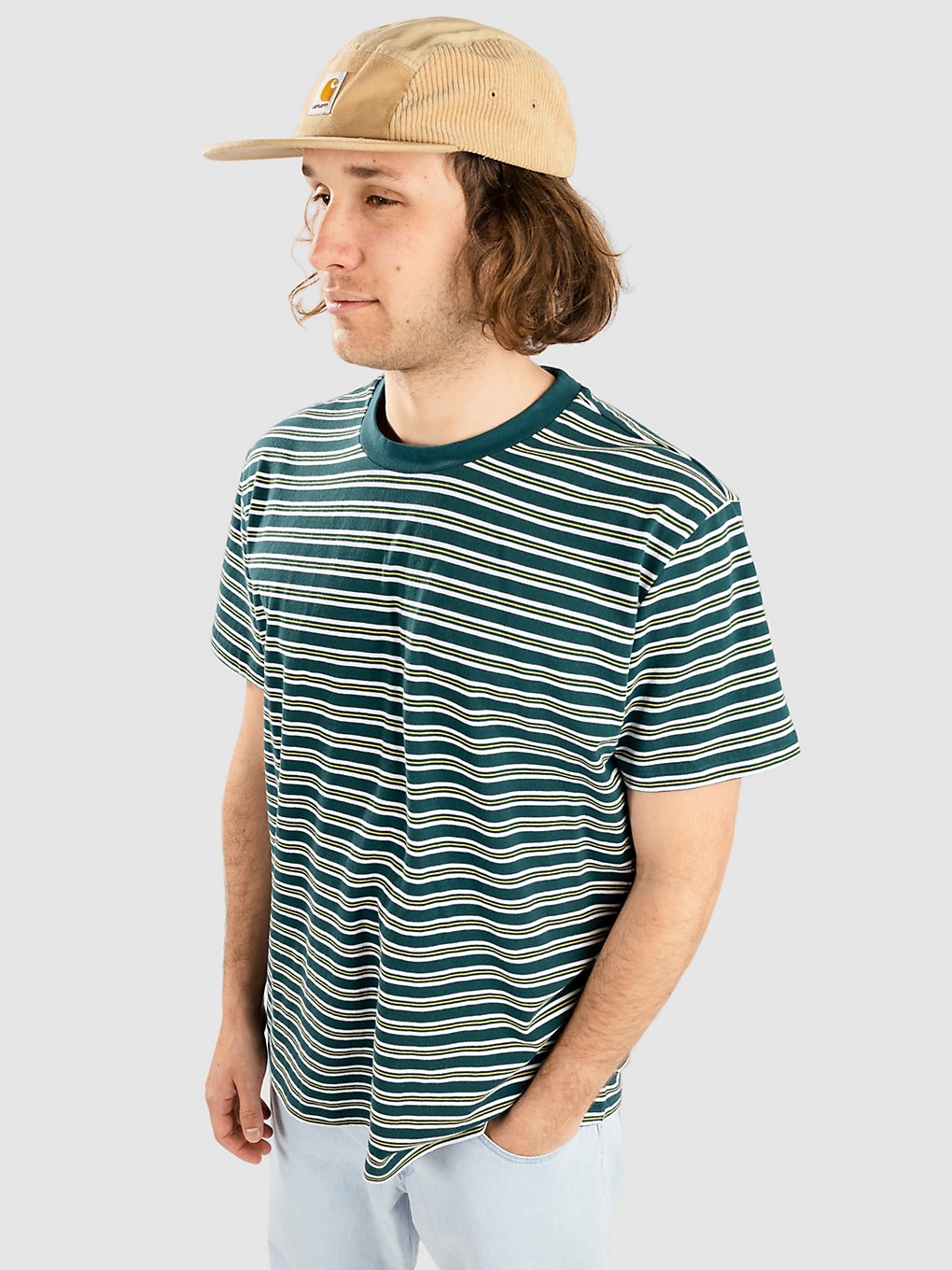 Globe Stray Striped T-Shirt night green kaufen