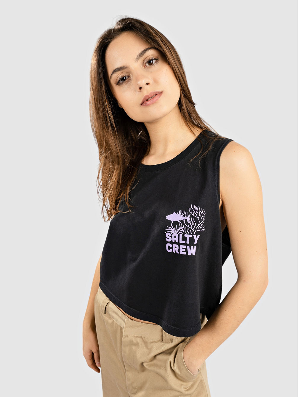 Kelp Forest Cropped Muscle Tank Top