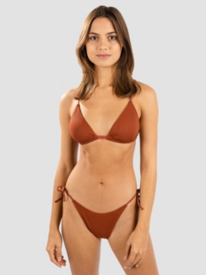 Photos - Swimwear Damsel Damsel Flat Rip Bikini Top amber