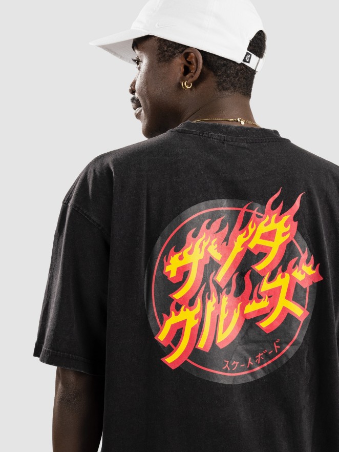 Santa Cruz Flaming Japanese Dot T-Shirt